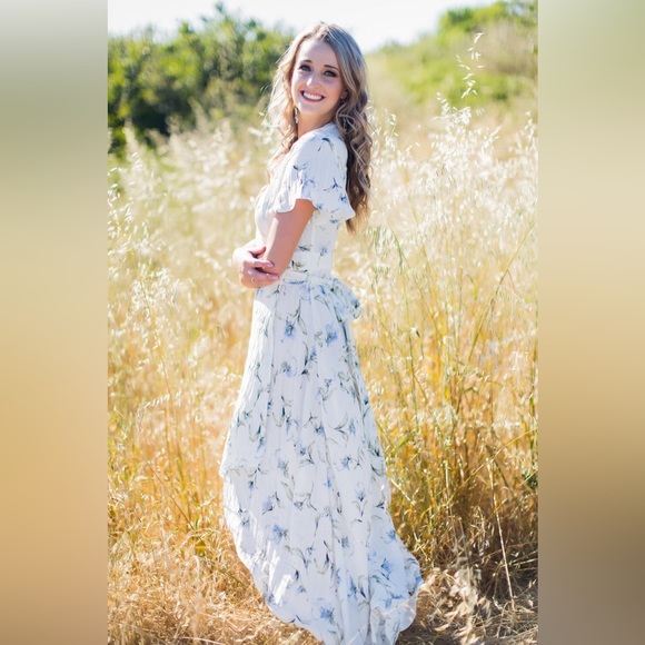 ADRIENNE Floral Wrap Dress - Picture 3 of 7